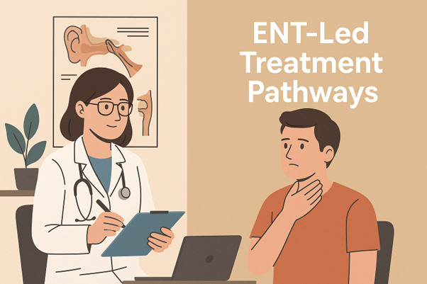 Awesome now Generate a wide image for my ENT blog article's section - ENT-Led Treatment Pathways